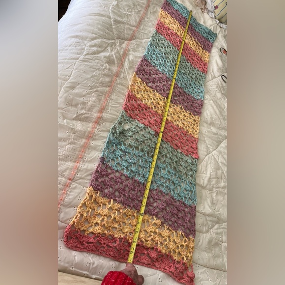 Crocheted Spring Scarf -Handmade - Picture 2 of 5
